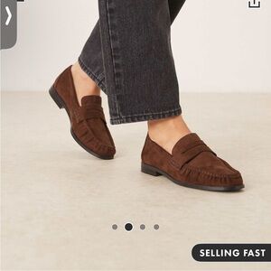 ASOS Dark Brown Suede Loafers